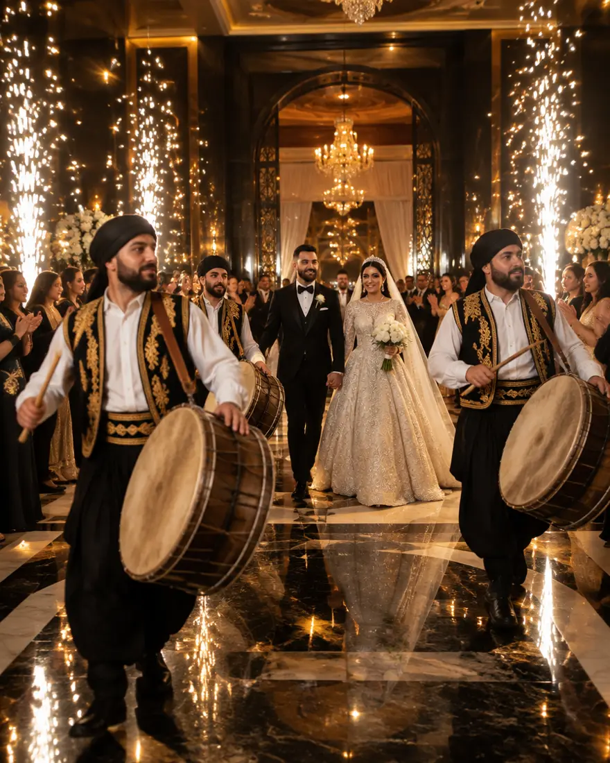 zaffe / grand entrance — Herkel Production, Michigan wedding photography